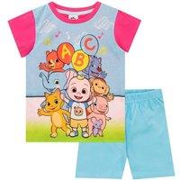 Cocomelon Girl's ABC Short Pyjamas in Pink | Size: 18-24 m