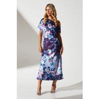 Coast Women's Petite Satin Bias Cut Midi Wedding Guest Dress in Black | Size: 8