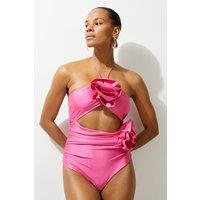 Rosette Cut Out Detail Swimsuit