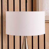 Ruma White Cylinder Poly Cotton Lampshade for Table Lamps & Floor Lamps | Size: 18 inches