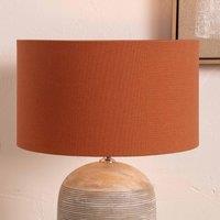 Ruma Terracotta Cylinder Cotton Lampshade for Table Lamps & Floor Lamps | Size: 18 inches