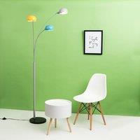 ValueLights Curva 3 Way Grey Floor Lamp