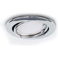 ValueLights Downlight Tiltable Fire Rated Ceiling Light Fitting 10 Pack in Metallic Silver