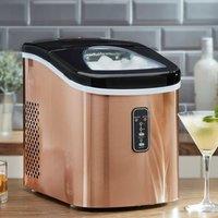 Cooks Professional Ice Maker Machine with Scoop & 2.2L Tank - Makes 14KG Per Day in Copper