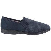 Fleet & Foster Men's Tim Twin Gusset Slipper in Navy | Size: 11