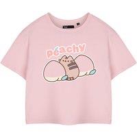 Pusheen Women's Cropped Short Sleeved T-Shirt | Pink | Official Merch | Size: Large