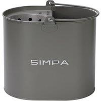 simpa 14L Metal Mop Buckets with Matt Colour Finish in Grey
