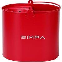 simpa 14L Metal Mop Buckets with Matt Colour Finish in Red
