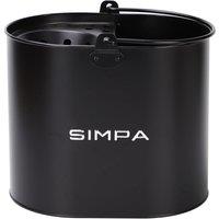 simpa 14L Metal Mop Buckets with Matt Colour Finish in Black