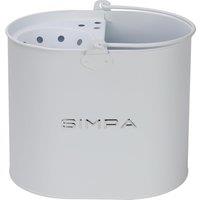 simpa 14L Metal Mop Buckets with Matt Colour Finish in White