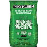 ProKleen 4 in 1 Weed & Lawn Feed Fertiliser NPK Treatment with Moss Killer 20KG in Green