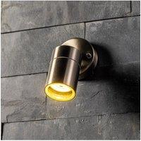 CGC Lighting 'Alesha' Stainless Steel Adjustable Outdoor Wall Spotlight in Silver