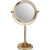 Orsina Cassini Gold Colour Iron Led Table Mirror