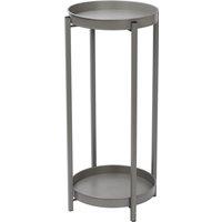 simpa 2 Tier Colour Metal Flower Plant Pot Holders in Grey