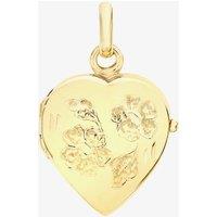 T.H.Baker Women's 9ct Gold Heart Daisy Locket Chain 1-65-1713 | Size: 18 inches