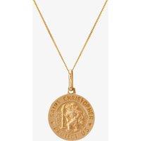 T.H.Baker Women's 9ct Gold St Christopher Medallion 1-61-7719 | Size: 16-18inch