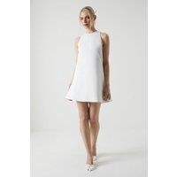 Coast Women's Bow Structured Satin Bridal Mini Dress in Ivory | Size: 14