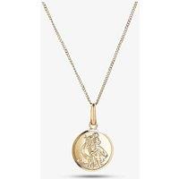 T.H.Baker Women's 9ct Gold St Christopher & Chain SC002 CN025-18 | Size: 16 inches