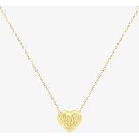T.H.Baker Women's 9ct Gold Diamond Cut Heart Pendant 1.19.6344 | Size: 18 inches