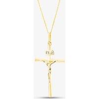 T.H.Baker Women's 9ct Yellow Gold Large Crucifix Pendant 1.64.0063 | Size: 18 inches
