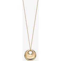 T.H.Baker Women's 9ct Yellow Gold Open Disc Pendant GP2167 GN141 | Size: 16-18inch