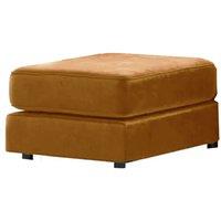 Furnishings For Less UK Brooklyn Plush Velvet Foam Filled Footstool Sofa Accessory in Gold