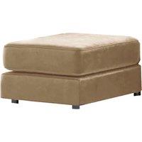 Furnishings For Less UK Brooklyn Plush Velvet Foam Filled Footstool Sofa Accessory in Beige