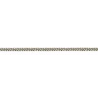 T.H.Baker 9ct White Gold 20 Inch Filed Curb Chain W12FC20 in Silver | Size: 20 inches
