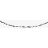 T.H.Baker 9ct White Gold 41cm Diamond-Cut Curb Chain 5.13.0023-41 in Silver | Size: 41 cm