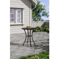 Cast Aluminum Diamond Grid Hollowed Out Garden Dining Table