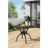 Black Cast Aluminum Outdoor Dining Table