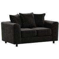 Brooklyn Plush Velvet Foam Fabric 2 Seater Sofa Scatter Back