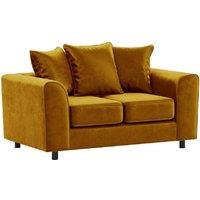Brooklyn Plush Velvet Foam Fabric 2 Seater Sofa Scatter Back