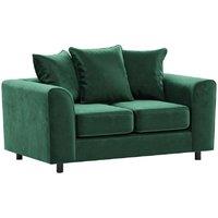 Brooklyn Plush Velvet Foam Fabric 2 Seater Sofa Scatter Back