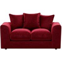 Brooklyn Plush Velvet Fibre Fabric 2 Seater Sofa Scatter Back