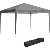 OUTSUNNY 3 x 3M Garden Pop Up Gazebo Height Adjustable Marquee Party Tent Wedding Canopy with Carrying Bag in Grey