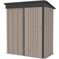 Groundlevel 5x3 Foot Metal Garden Shed in Brown