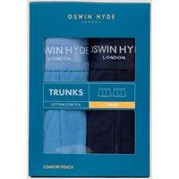 Oswin Hyde Men's Lorn Cotton Boxer Trunks in Navy | Size: XL