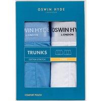 Oswin Hyde Men's Ivor Cotton Boxer Trunks in White | Size: XL