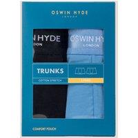Oswin Hyde Men's Ed Cotton Boxer Trunks in Black | Size: XL
