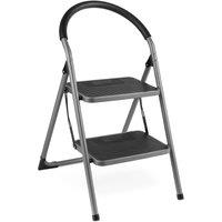 VonHaus Premium 2 Step Ladder in Silver