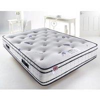 Somnior Silvercare 25cm Hybrid Bonnell Sprung Tufted Back Support Medium Mattress Skin Friendly Top in White | Size: King