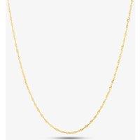 T.H.Baker 9ct Yellow Gold 18 Inch Diamond-Cut Fine Twist Curb Chain 1.13.1614 | Size: 18 inches