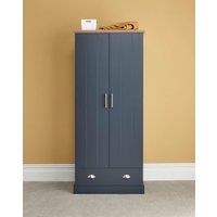 GFW Kendal 2 Door 1 Drawer Wardrobe in Blue