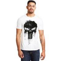 Punisher Men's Skull Cotton T-Shirt White | Size: XL