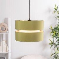 ValueLights Sophia Tier Large 35cm Drum Easy Fit Ceiling Pendant Light Lamp Shade in Olive | Size: 14 inches