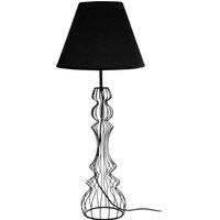Orsina Black Silhouette Table Lamp, Wire Frame Base Table Light For Study, Distinctive Decorative Desk Lamp