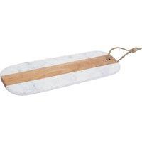 Orsina Monzaro Oblong White Marble & Acacia Wood Board