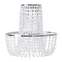 ValueLights Tegan Silver Acrylic Jewel Droplet Pendant Ceiling Light Lamp Shade