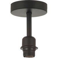 Happy Homewares Metal Ceiling Light Fitting for Industrial Style Light Bulbs in Black